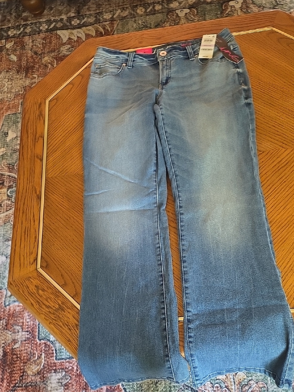 Petite Inc International Concepts denim curvy fit bootcut jeans
